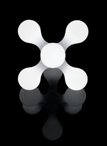 Kundalini Atomium Table and Floor Lamp by Hopf and Wortmann