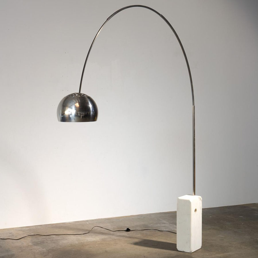 Lampade artemide usate: lampada arco flos base marmo bianco e27 ...