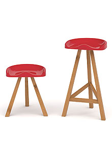 Established & Sons Heidi Modern Stool by Sebastian Wrong