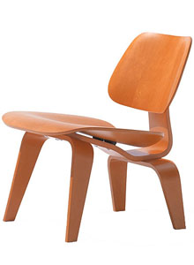 Herman Miller LCW Chair Orange by Charles and Ray Eames