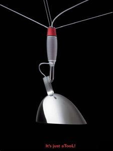 Ingo Maurer aTooL Long Suspension Lamp by Christoph Matthias