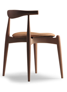Hans Wegner CH20 Elbow Chair in Ash Oiled with Tan Leather