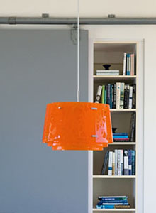 Louis Poulsen Collage Orange Pendant Lamp by Louise Campbell