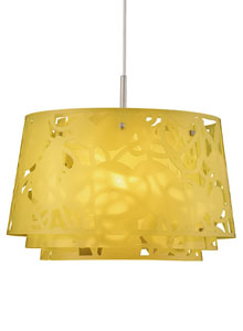Louis Poulsen Collage Yellow Pendant Lamp by Louise Campbell