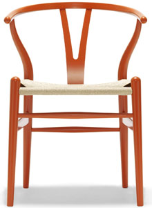 Hans Wegner CH24 Wishbone Chair in Orange