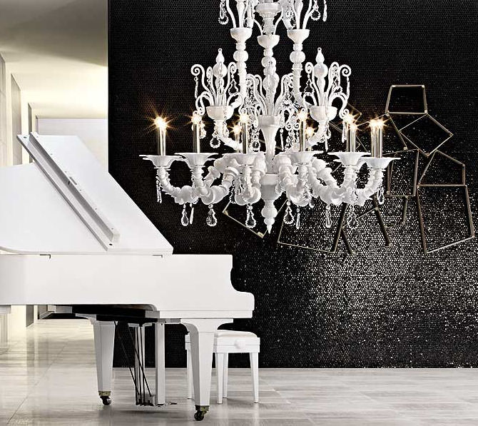 barovier and toso taif chandelier white