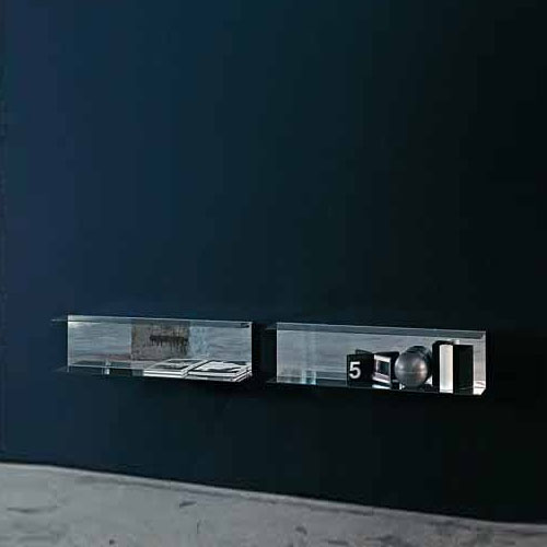 Glas Italia Easy Wall Mounted Glass Shelving by Nanda Vigo Stardust
