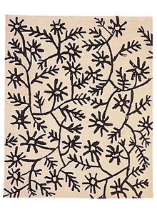 Nanimarquina Black on White Flores Rug by Sybilla