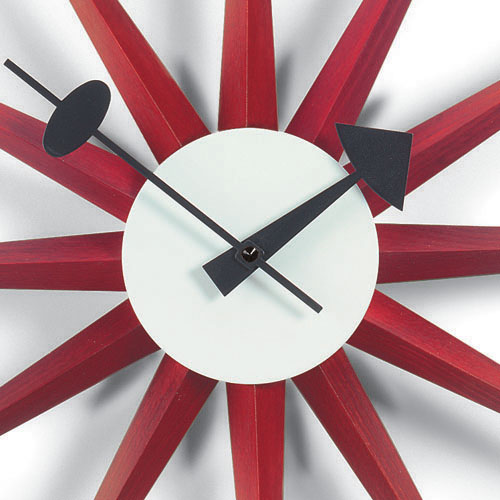 Vitra Nelson Red Sunburst Wall Clock by Nelson Stardust