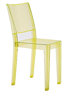 Kartell La Marie Transparent Light Yellow Chair by Philippe Starck