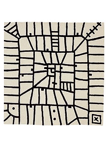 Nanimarquina Black on White Limbo Rug by Xano Armenter