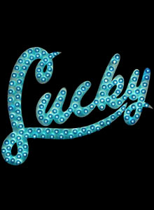 Beautiful Vintage Neon Las Vegas Style Lucky Sign