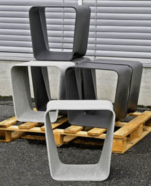 ECAL Mid Century Modern Outdoor Chair - Garden Stool