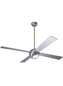 Modern Fan Ball Brushed Aluminum 52