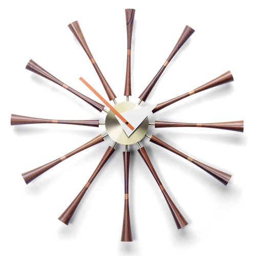 SPINDLE clock Vitra Walnut