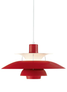 Louis Poulsen PH50 Lamp Red by Poul Henningsen