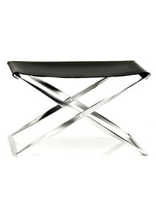 Fritz Hansen PK91 Modern Folding Stool/Ottoman by Poul Kjaerholm
