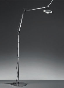 Artemide Tolomeo Micro LED Floor Light Reading Lamp with Arms