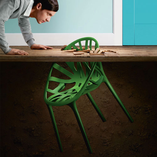 VEGETAL modern Outdoor chair green VITRA