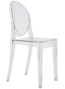 Kartell Victoria Ghost Chair Transparent Crystal by Philippe Starck
