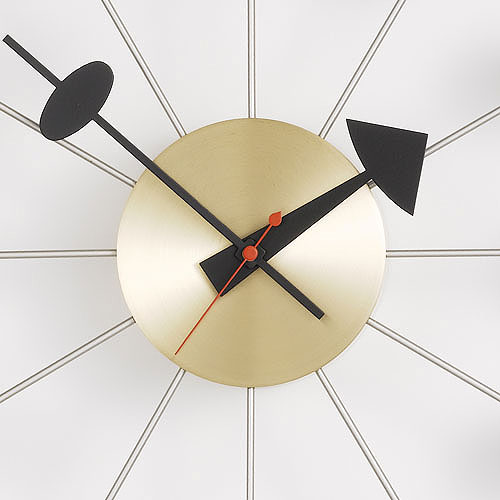 Vitra Nelson Ball Clock Brass by Nelson Stardust