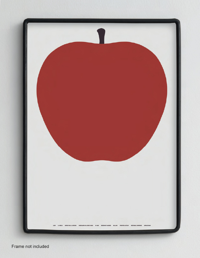 Danese Milano Uno La Mela Small Red Apple Poster By Enzo Mari Stardust