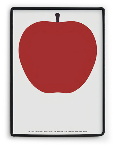 Danese Milano Uno La Mela Small Red Apple Poster by Enzo Mari