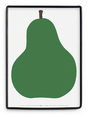 Danese Milano Uno La Pera Green Pear Poster by Enzo Mari