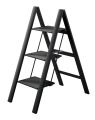 3-Steps Folding Step Stool Ladder in UltraSlim Lightweight Aluminum