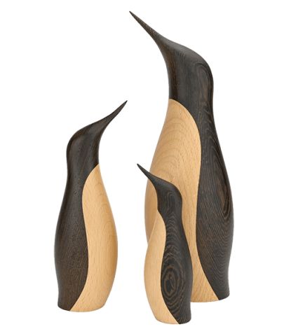 Architectmade Penguin Wenge Wood Figurine by Hans Bunde
