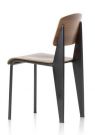 Vitra Standard Chair Black Pigmented Walnut by Jean Prouve