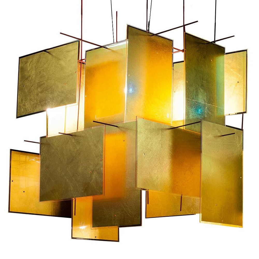 1000 Karat Blau Gold Pendant Lamp by Ingo Maurer Stardust Modern