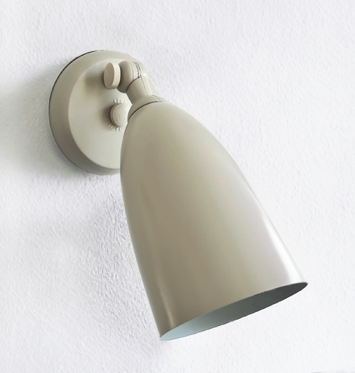 Mid Century Modern Outdoor Single Bullet/Cone Wall Sconce in Aluminum