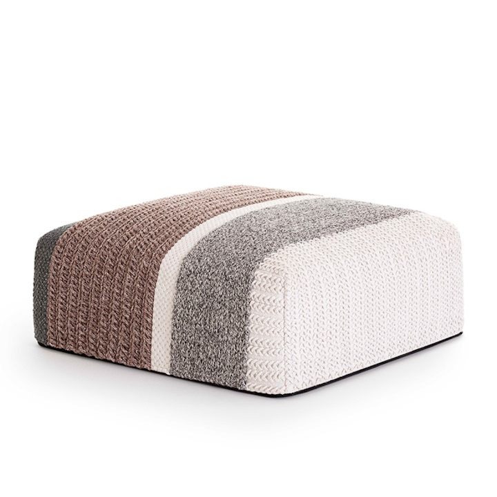 Gandia Blasco MANGAS OUTDOOR Hand Loom Poufs by Patricia Urquiola