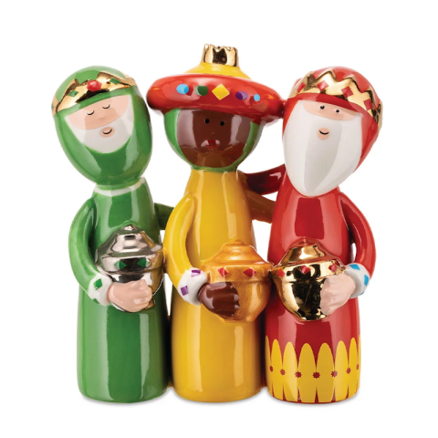 ALESSI Uno, Due, Tre Re Magi Hand-Decorated Figurine by Marcello Jori & Massimo Giacon