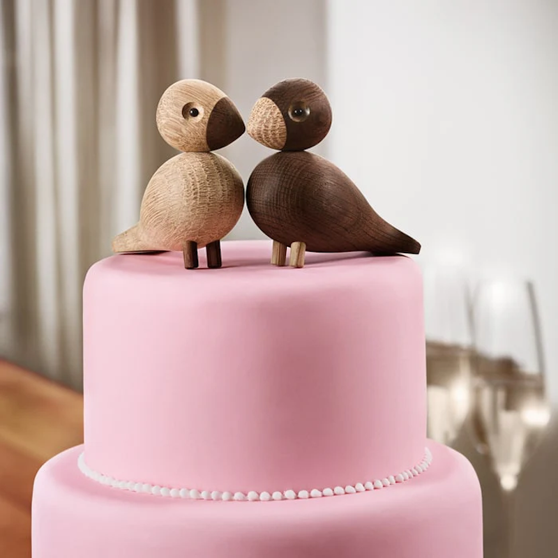 Lovebirds Wooden Danish Bird Sculptures by Kay Bojesen