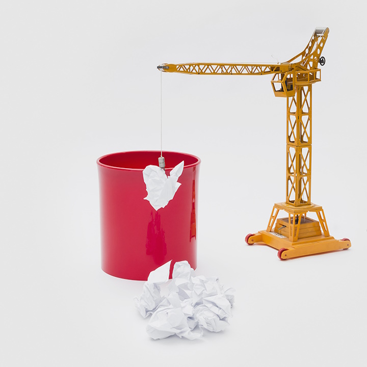 y*i様 DANESE MILANO KORO red/EnzoMari Danese Milano KORO Waste Paper Basket by Enzo Mari Stardust Modern