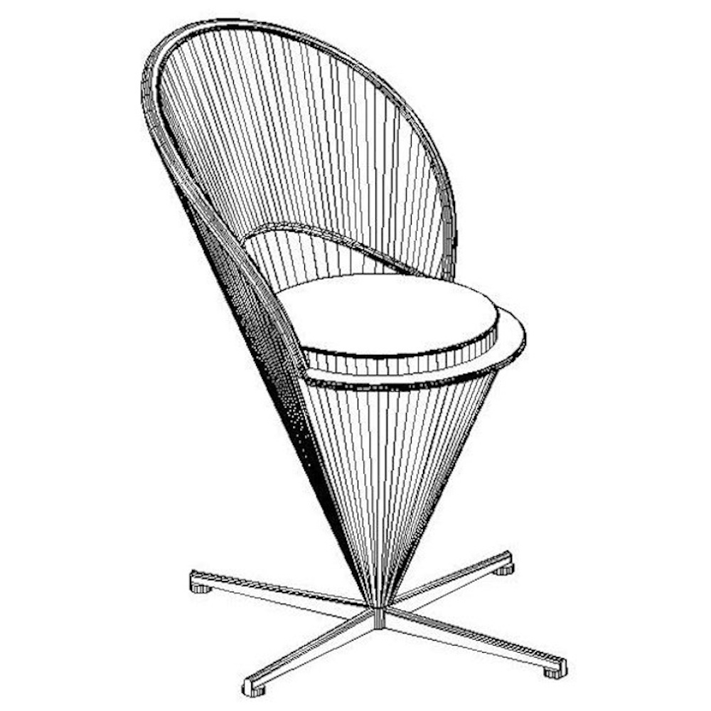 Vitra CONE Chair by Verner Panton Stardust Modern