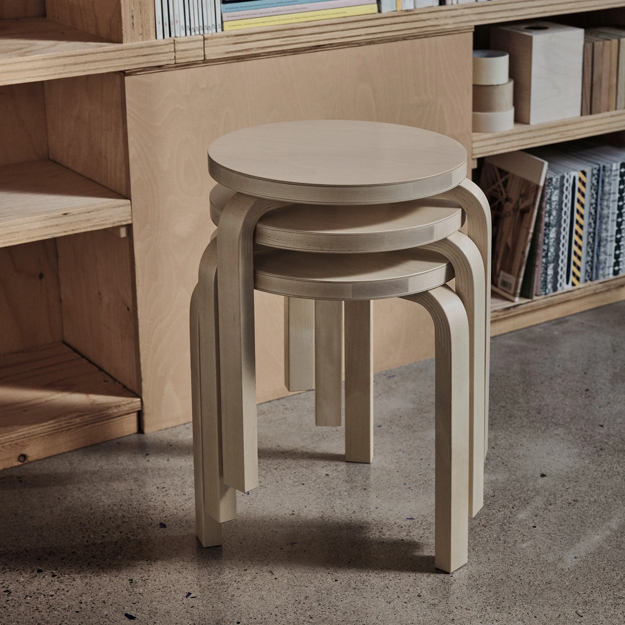 Artek Stool 60 by Alvar Aalto Stardust Modern