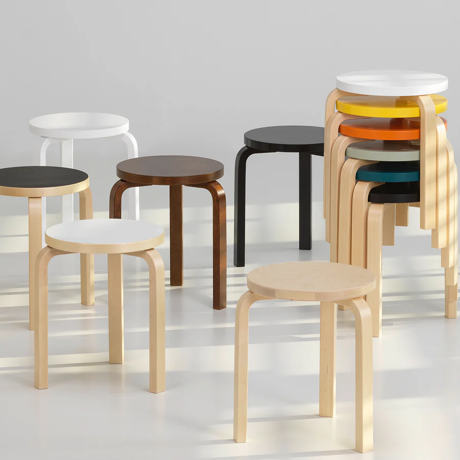 Artek Stool 60 by Alvar Aalto Stardust Modern