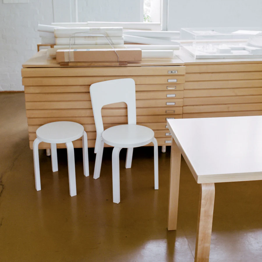 Artek Stool E60 by Alvar Aalto Stardust Modern