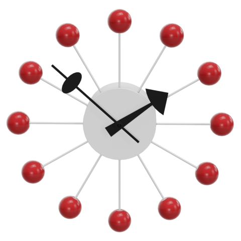 Vitra Wall Clock by George Nelson - Red Ball Clock