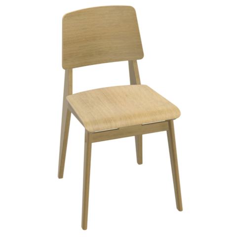 Vitra Chaise Tout Bois by Jean Prouvé