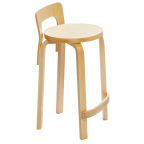 Artek High Chair K65 Kitchen/Bar Stool by Alvar Aalto