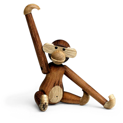 Kay Bojesen Wooden Monkey, Mini 2.75-inch