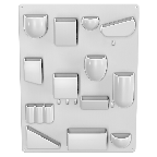 Vitra UTEN.SILO RE II Small Plastic Wall Organizer by Dorothee Becker