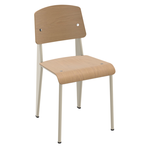 Vitra Standard Chair by Jean Prouve - Natural Oak with Protective Varnish