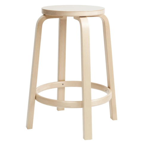 Artek Bar Stool 64 by Alvar Aalto - Low