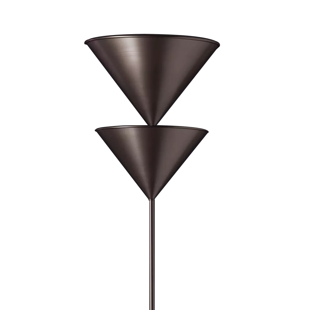 PASCAL 345 Italian Double Cone Uplight Floor Lamp by Oluce