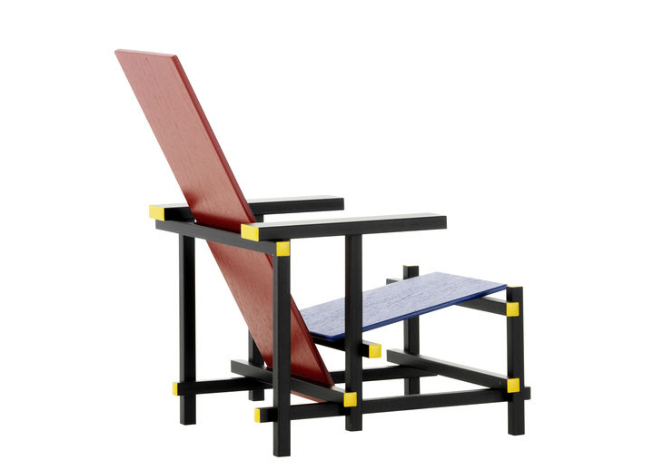 Vitra Miniature Rood Blauwe Stoel Chair by Gerrit Rietveld